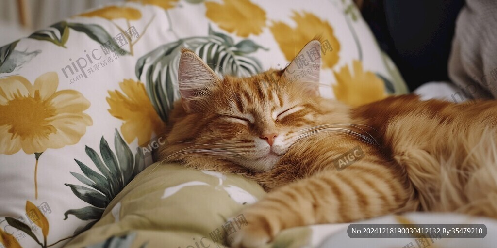 睡觉的大花猫