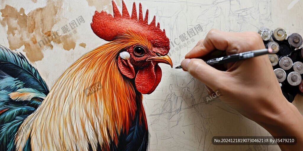 高清鸡手绘