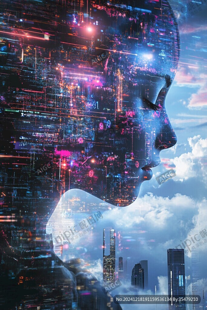 人工智能vr海报背景