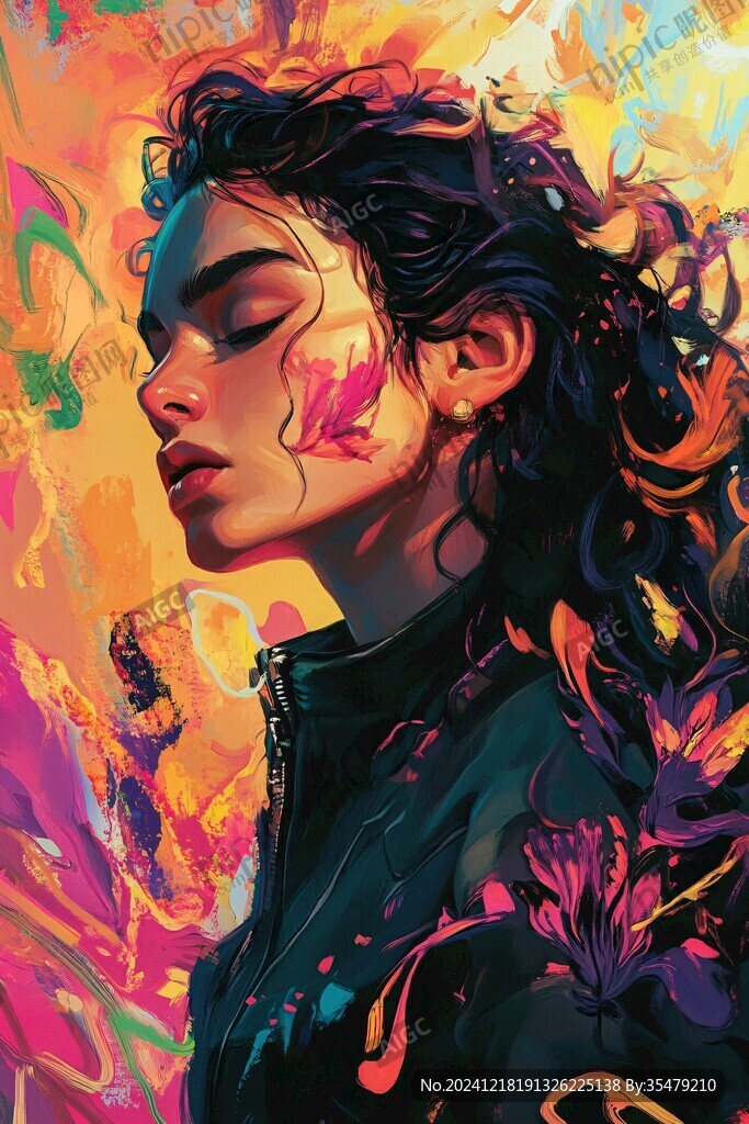 高级感女插画