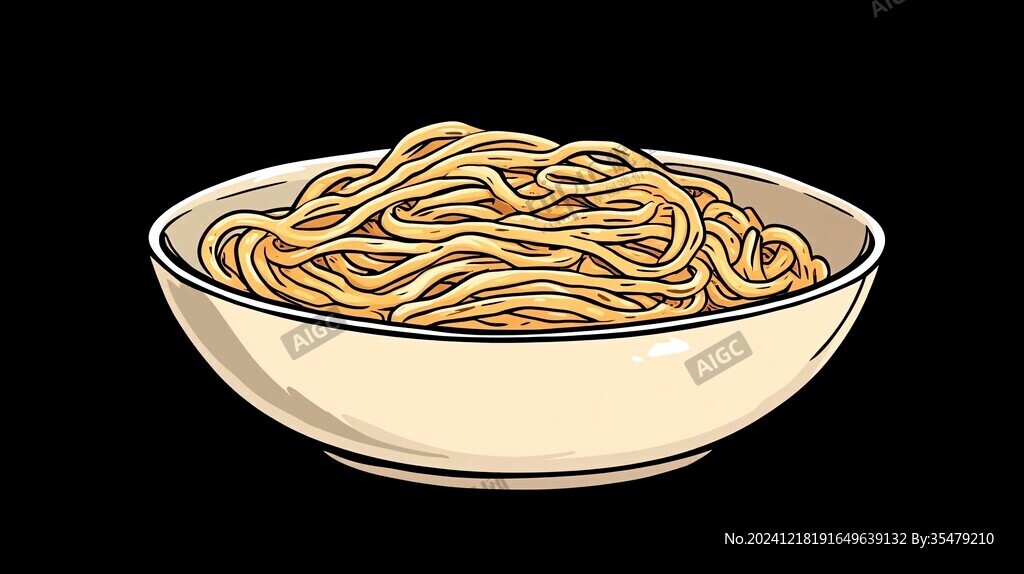 一碗面插画