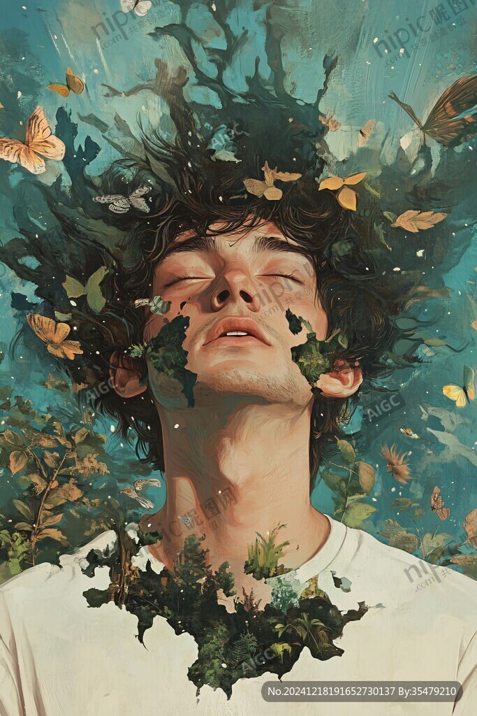 梦幻人物创意插画