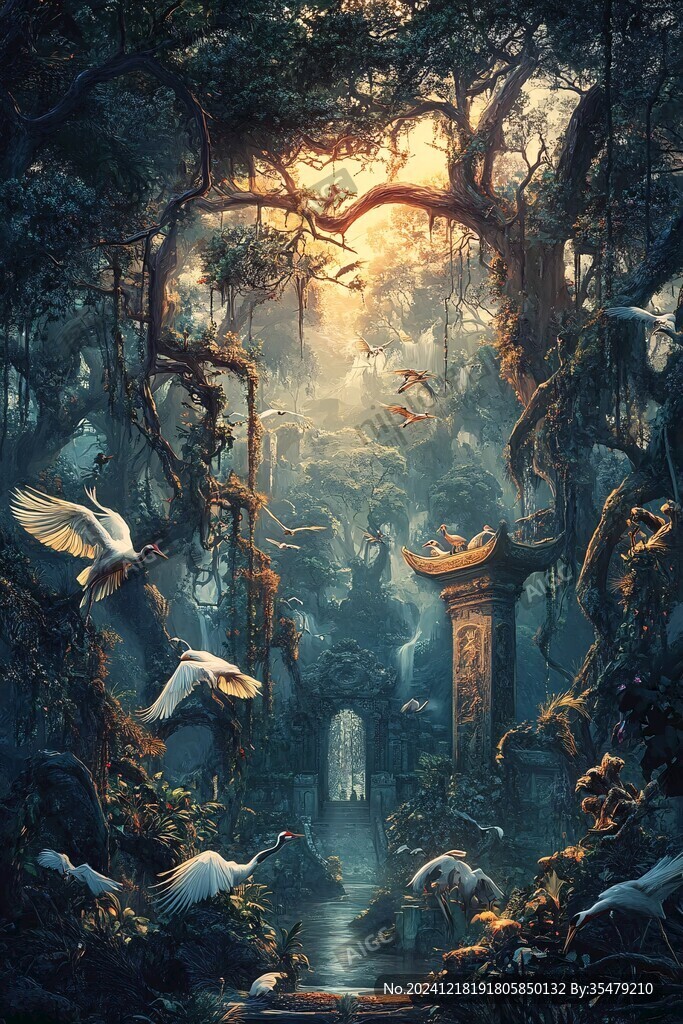奇幻森林插画