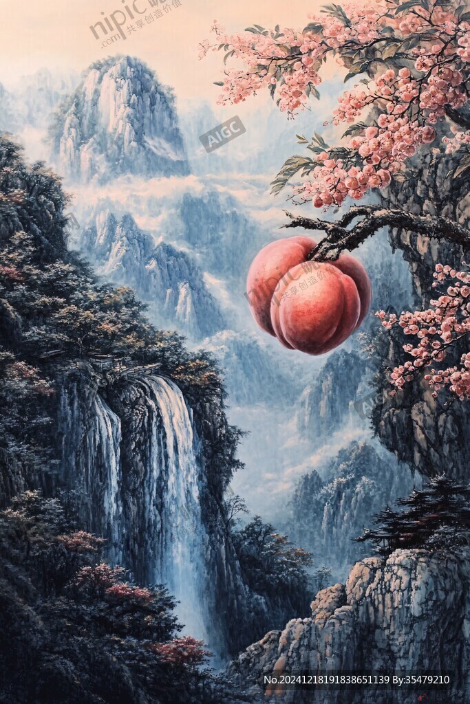 鸿运当头油画