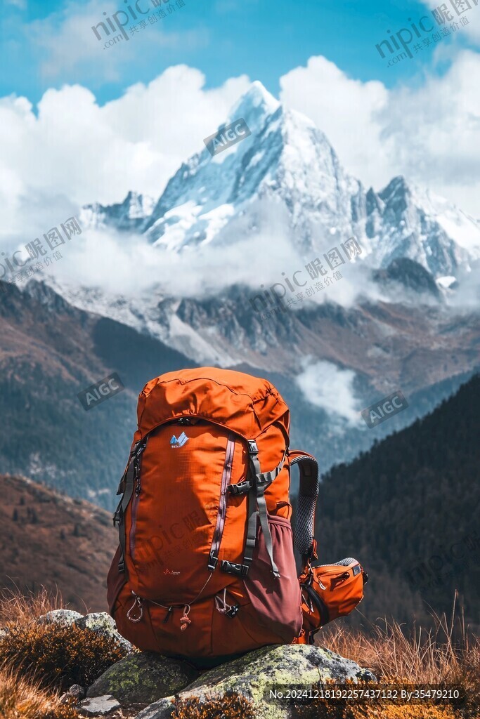 户外旅游探险爬山