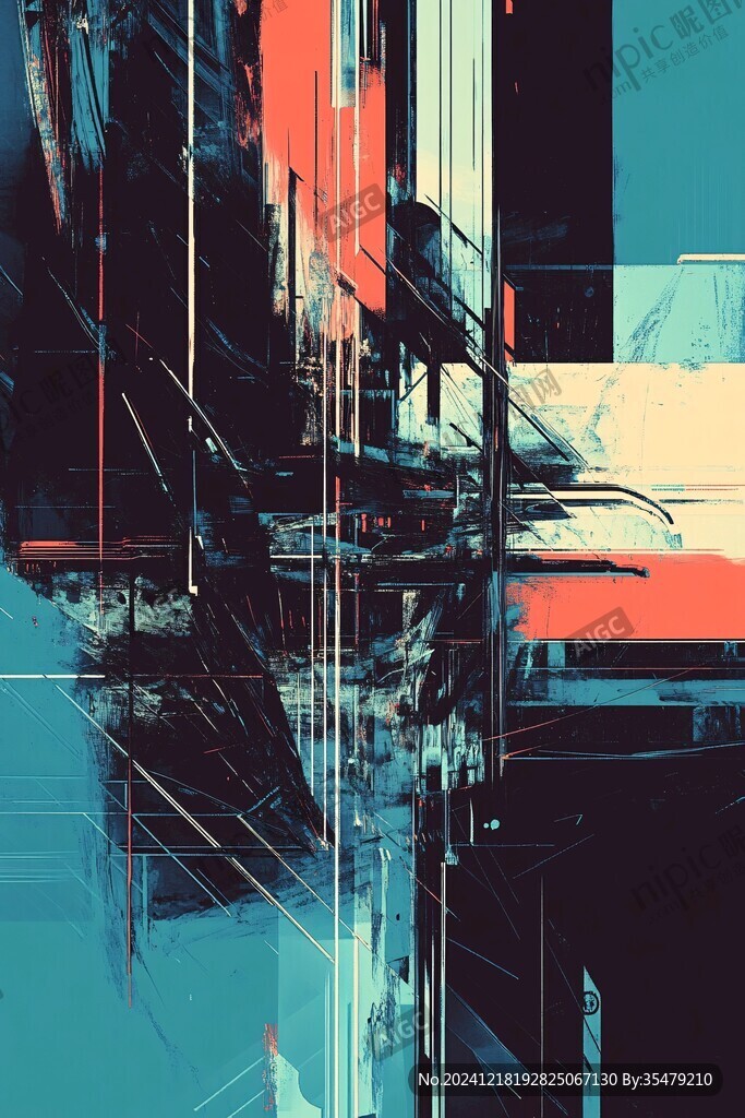 色块线条