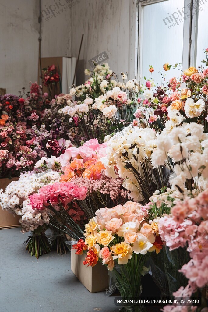 花朵插花花店绽放