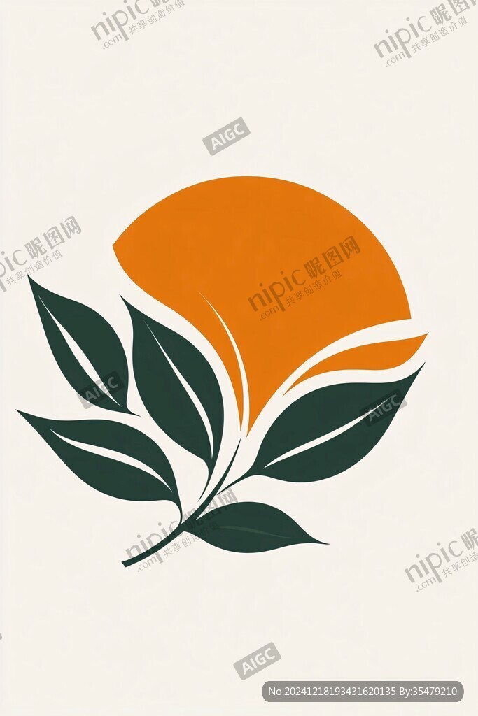 树叶绿叶枝条logo