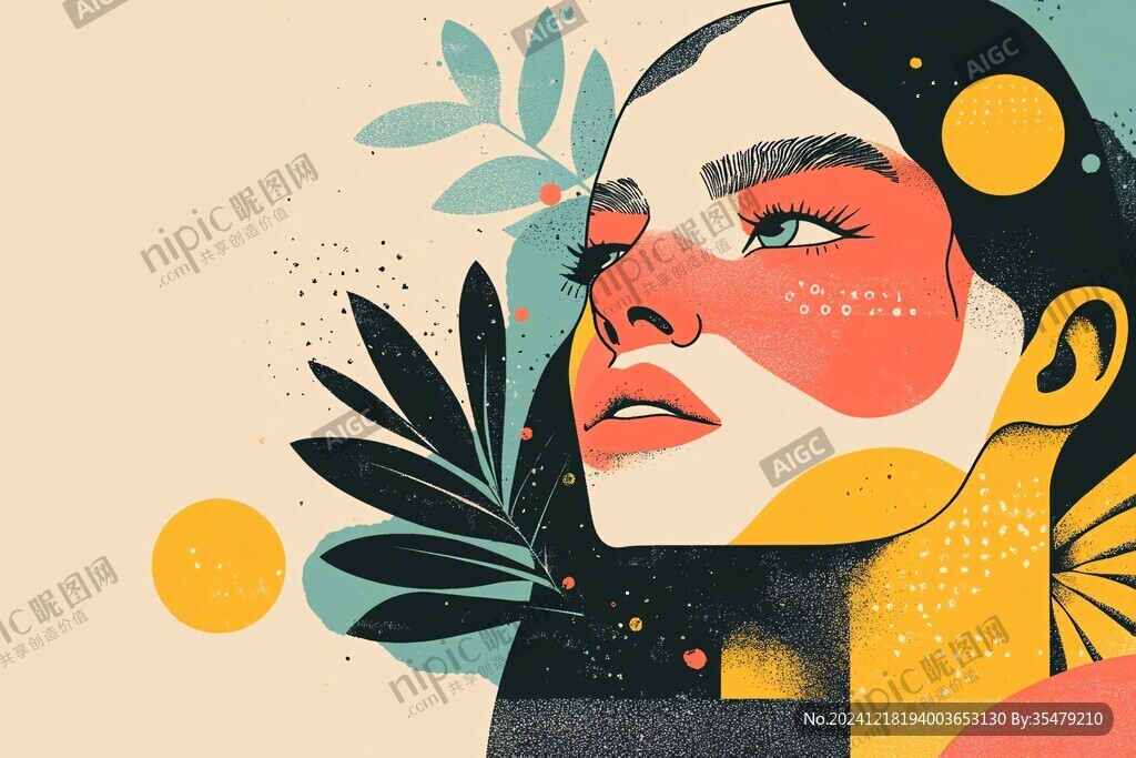 少女海报插画