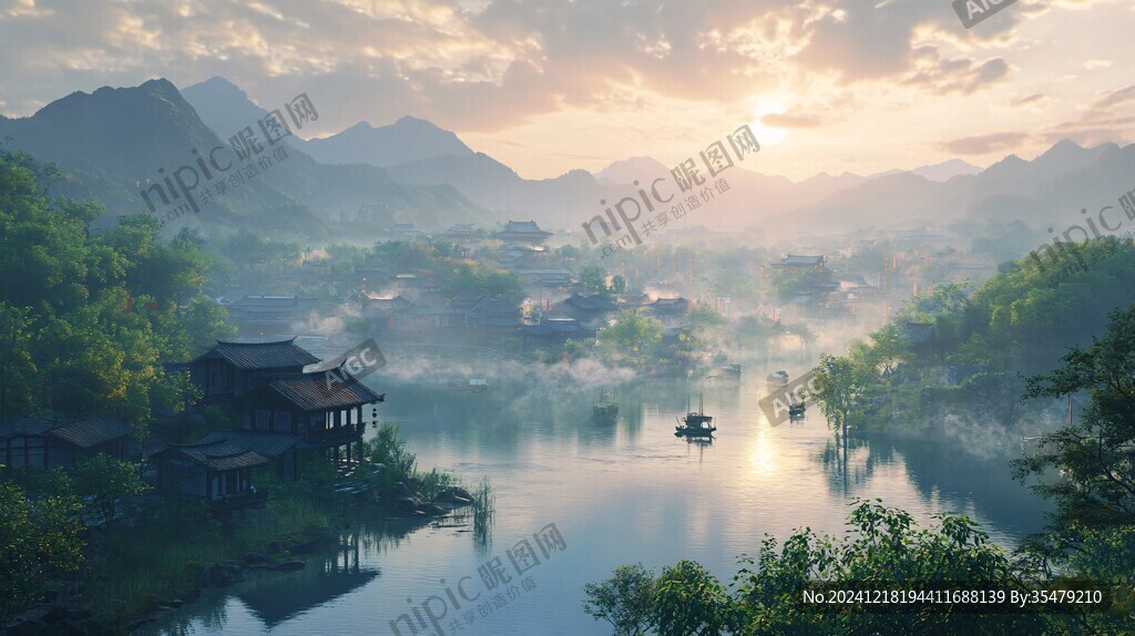 古风山水场景