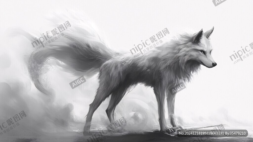 狼包装插画