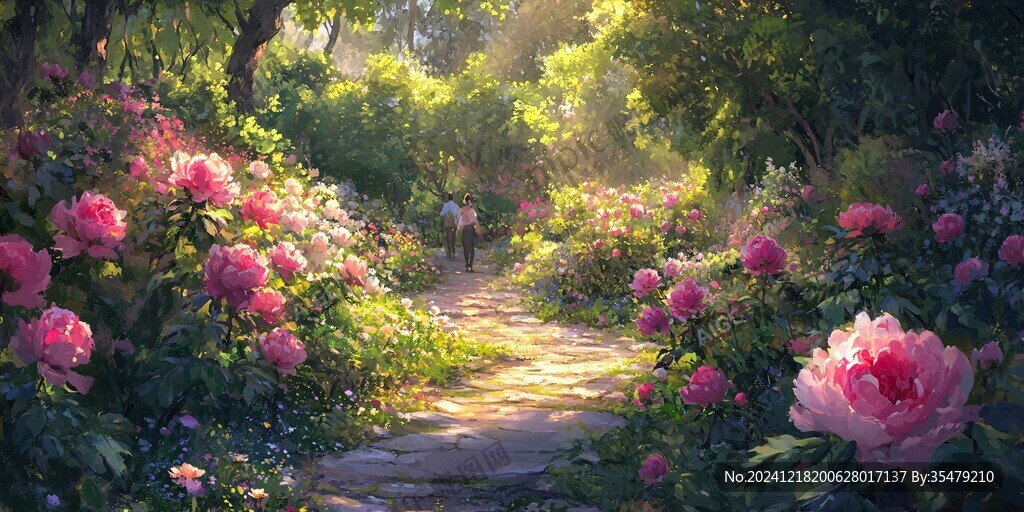 唯美蔷薇花小路