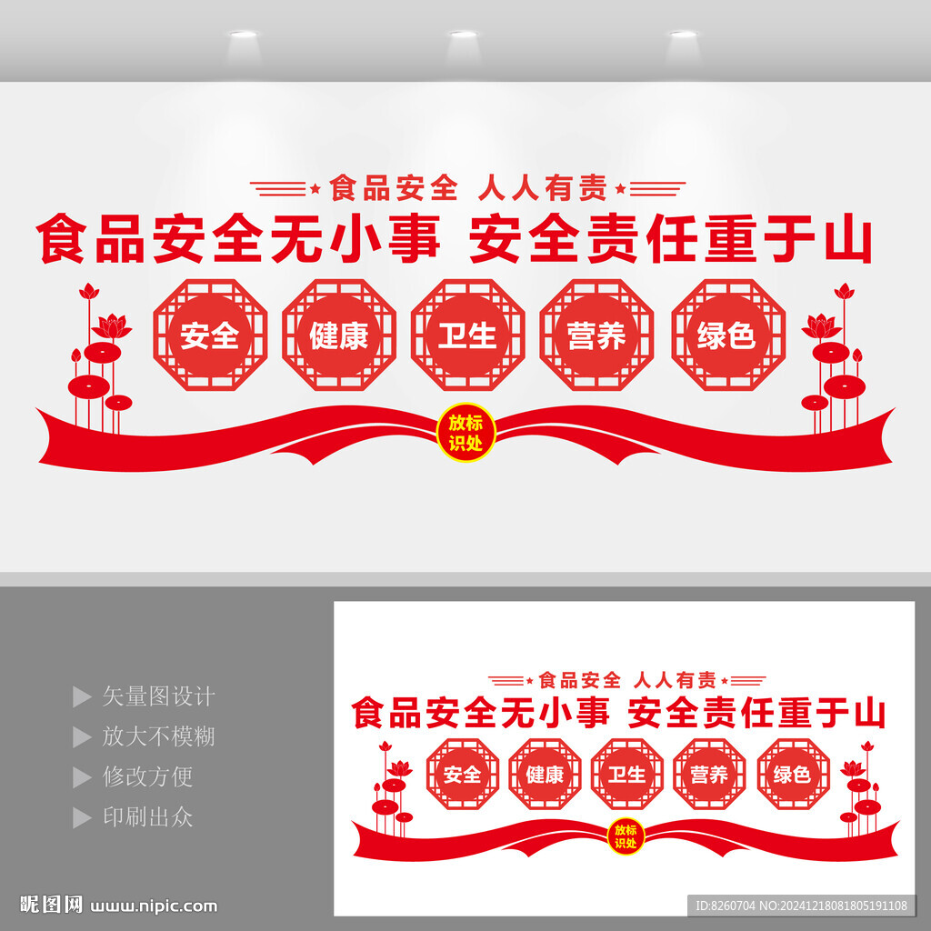 食品安全无小事背景墙