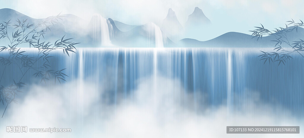 流水生财画
