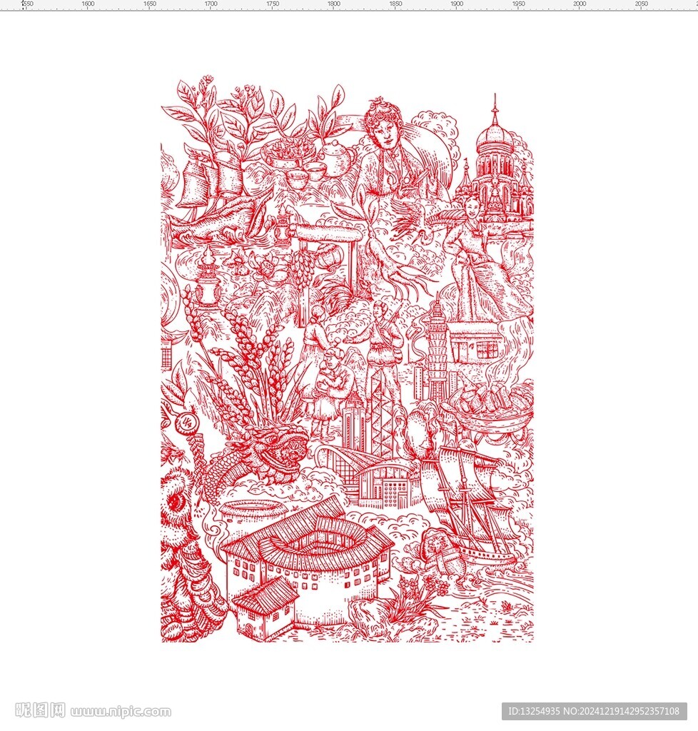 白酒插画 酿酒图