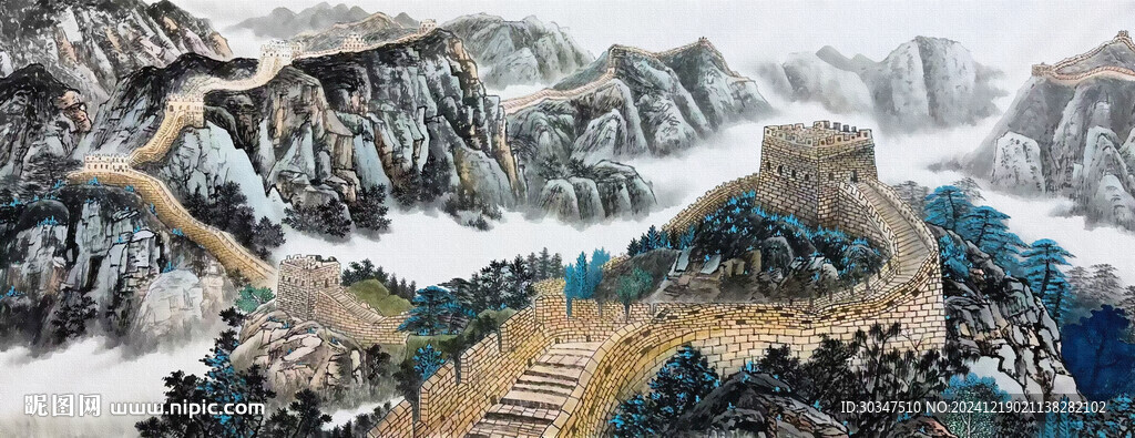 长城客厅挂画