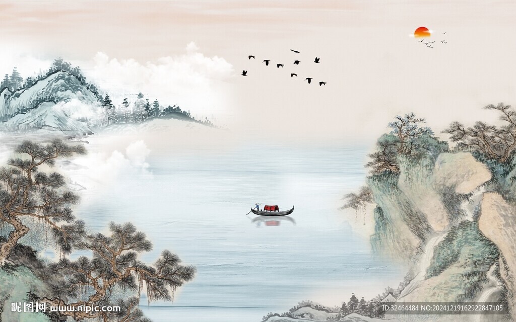 中式山水画