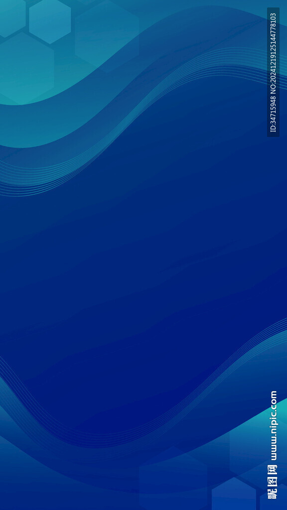 蓝底深绿色波浪抽象矢量背景