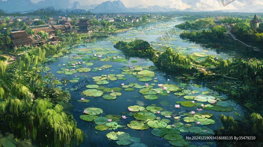 荷花大场景