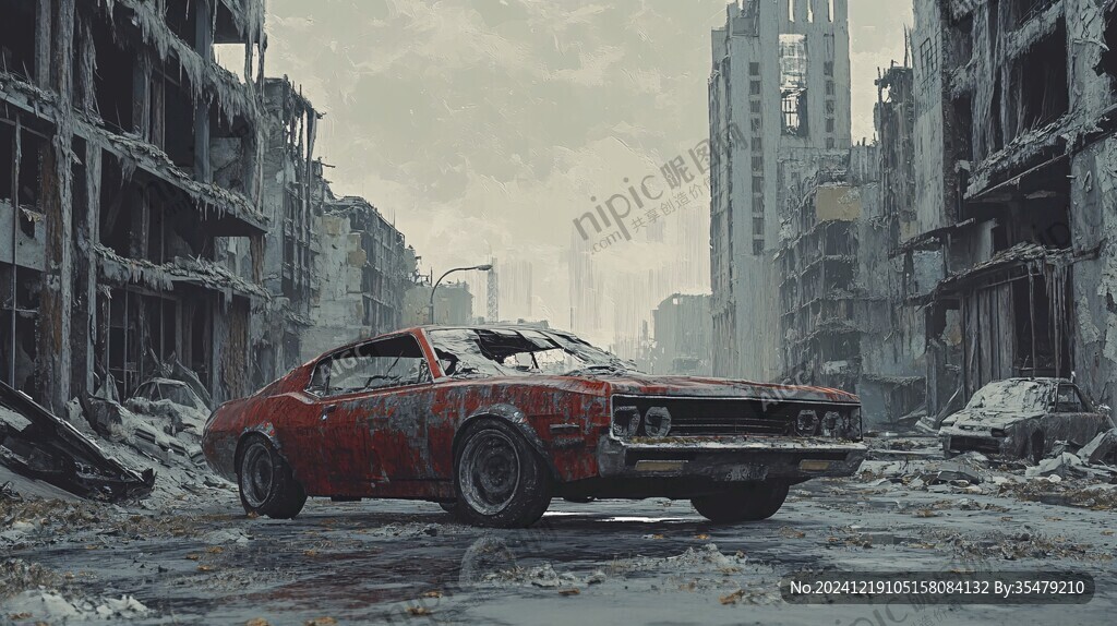 破烂跑车素材