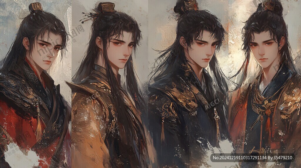 四大美男插画