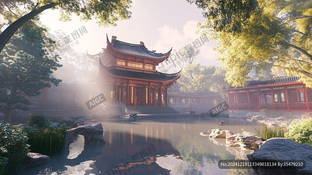 忘飞阁水榭