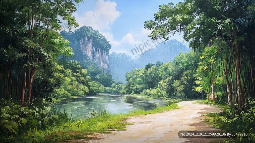 宽屏风景画