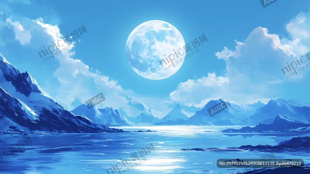 蓝月夜梦幻唯美奇幻