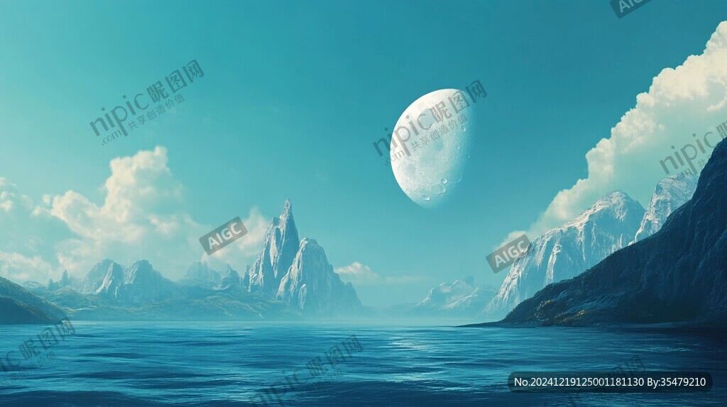 蓝月夜梦幻唯美奇幻