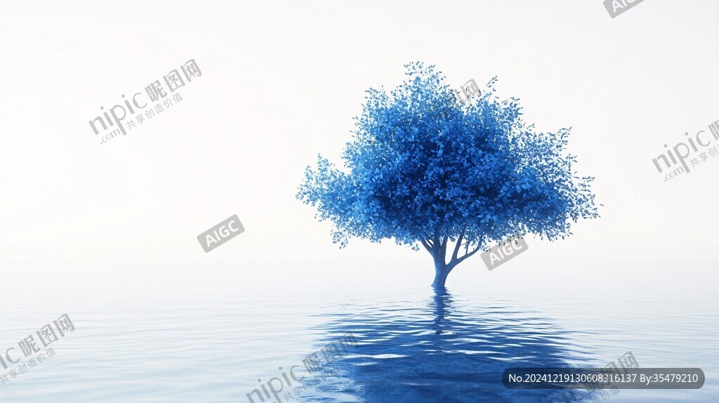 水中一棵树
