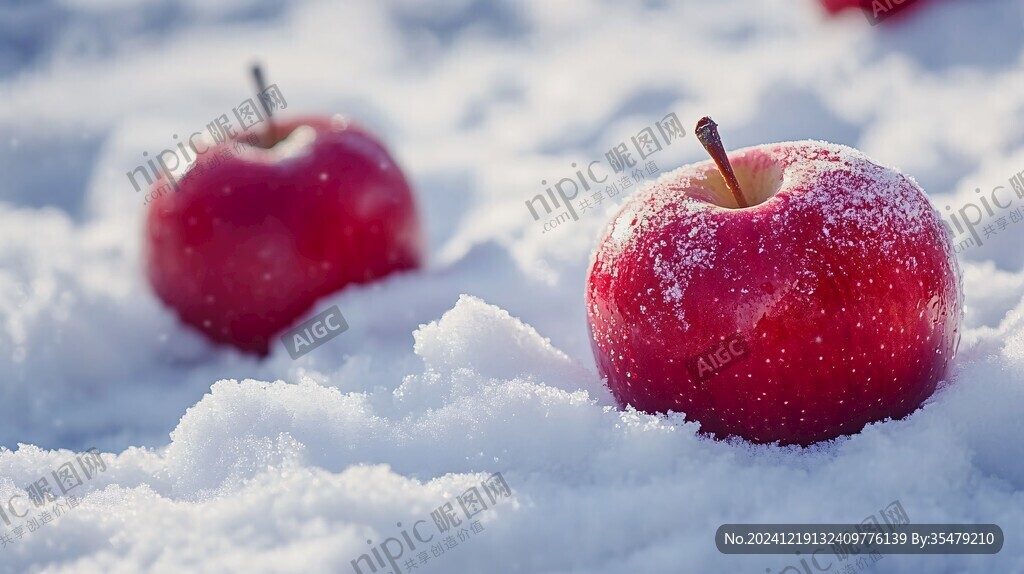 瑞雪苹果素材