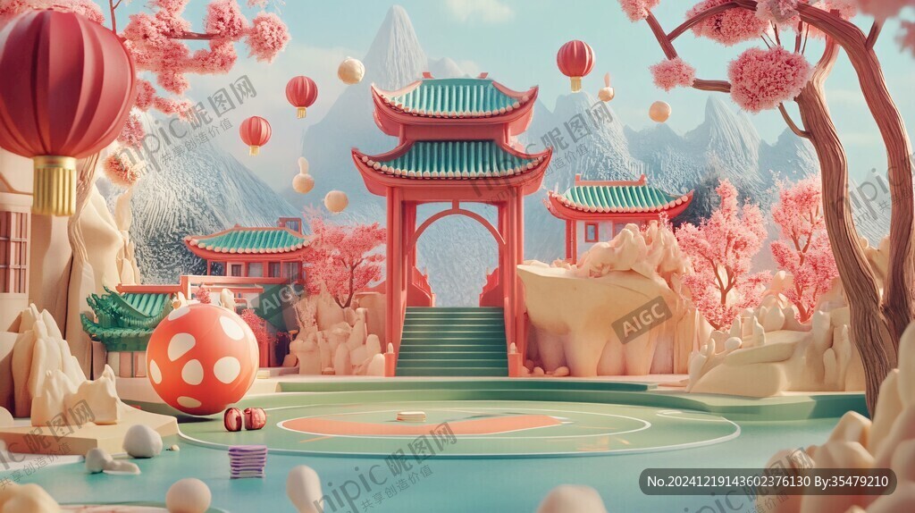 二维半浮雕场景