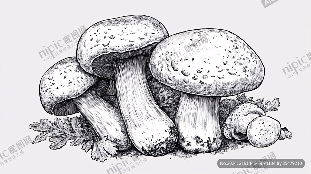 菌线稿