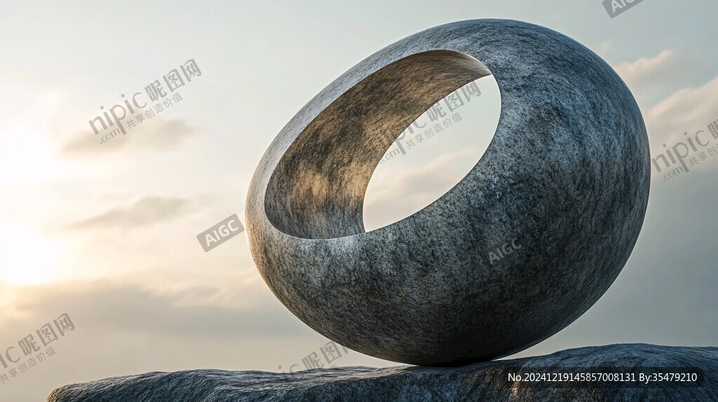 现代圆环雕塑