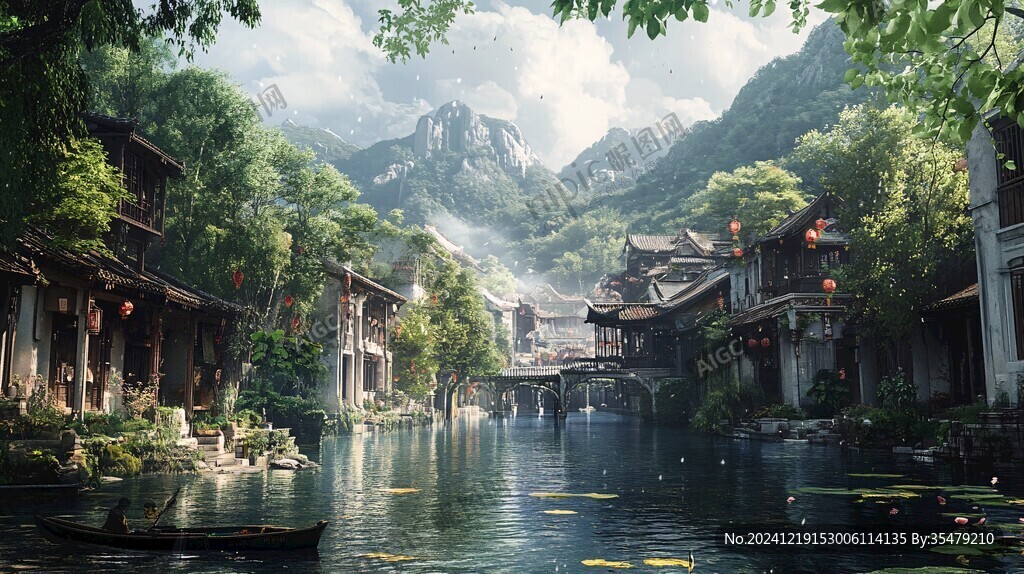 古风山水场景