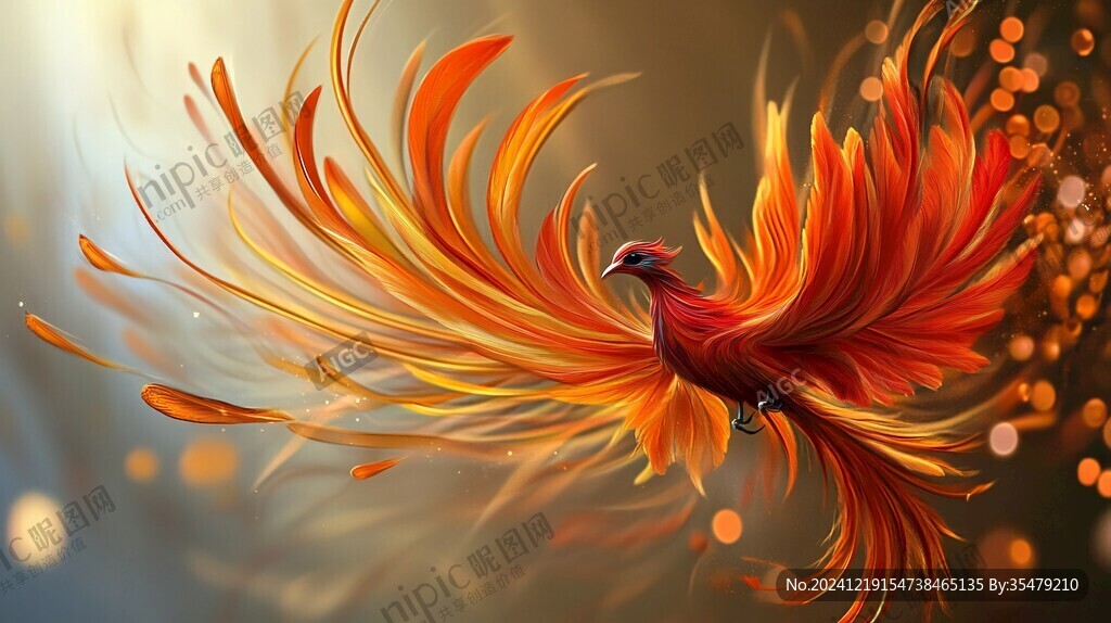 火凤凰插画