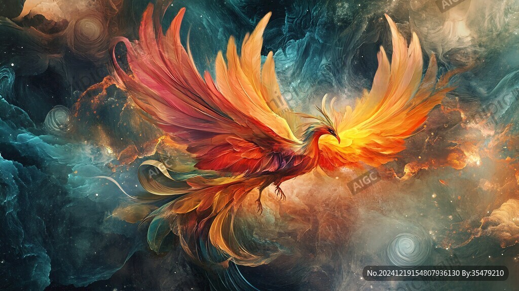 火凤凰插画