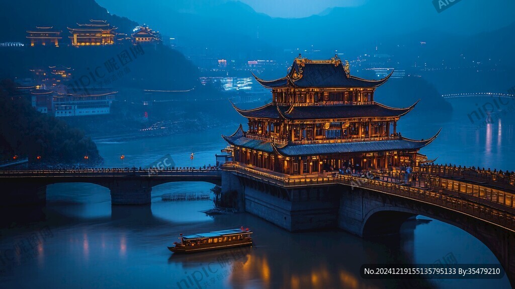 长桥楼阁