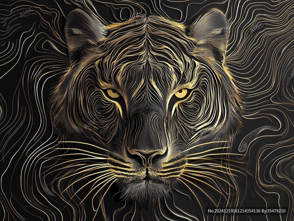 金虎插画