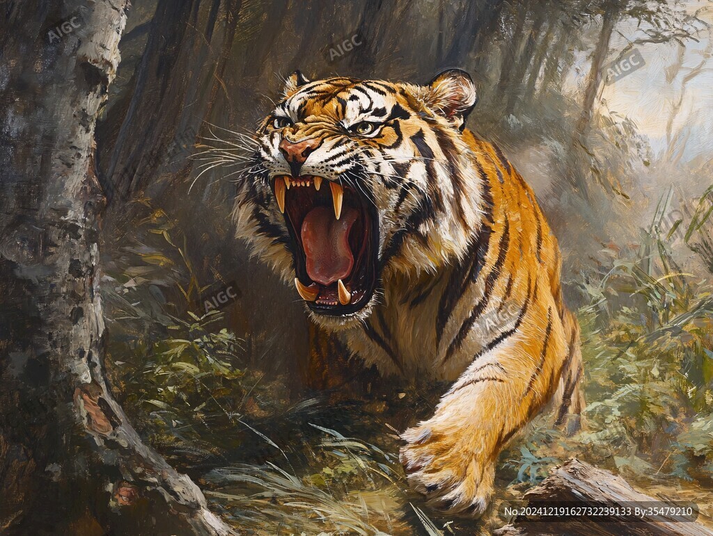 雄壮的动物插画