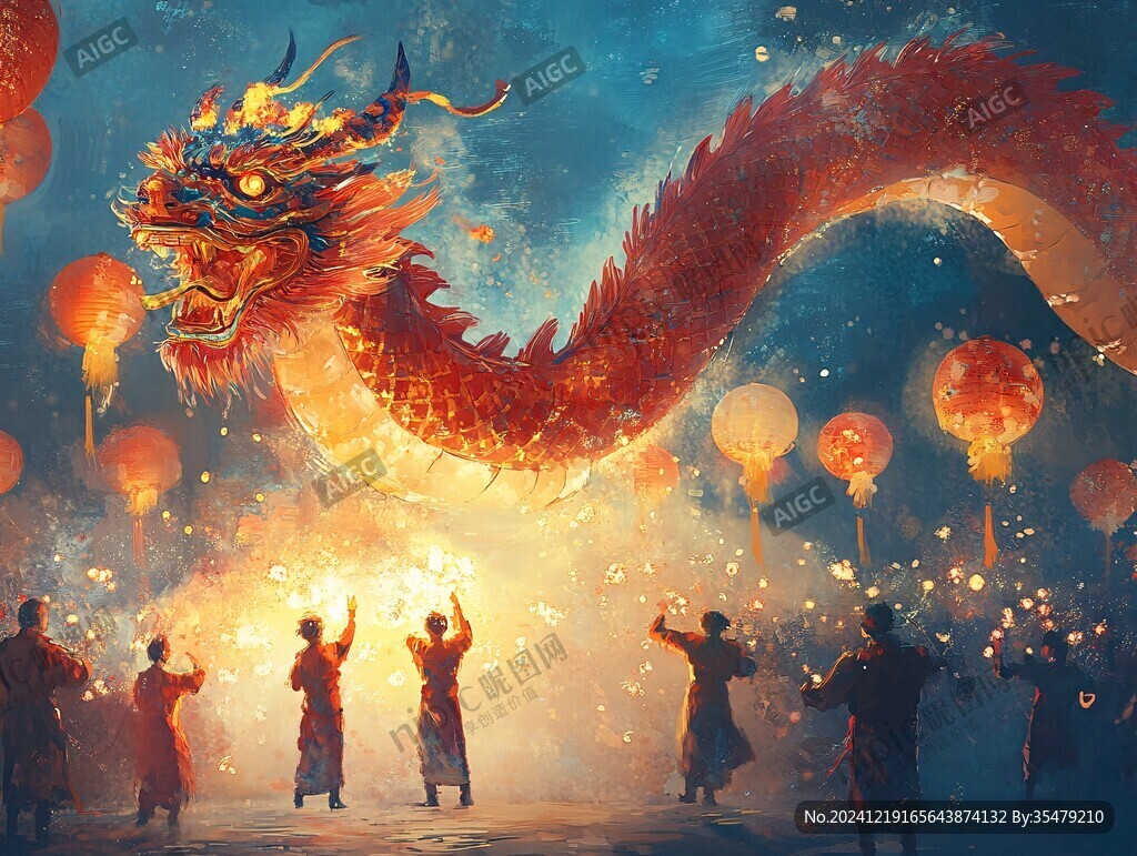 龙年横版插画