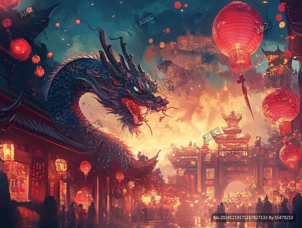 龙年横版插画