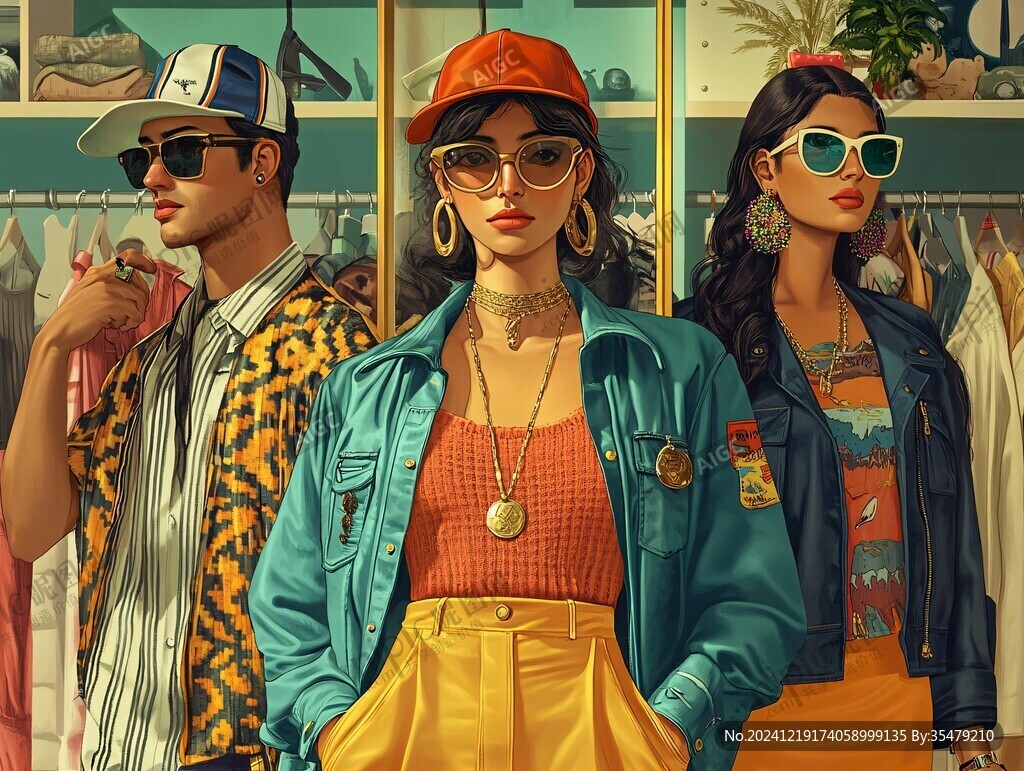 潮流服饰插画