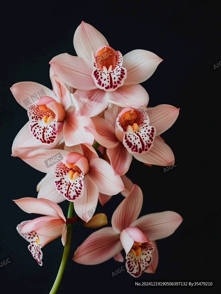 唯美墨兰花开