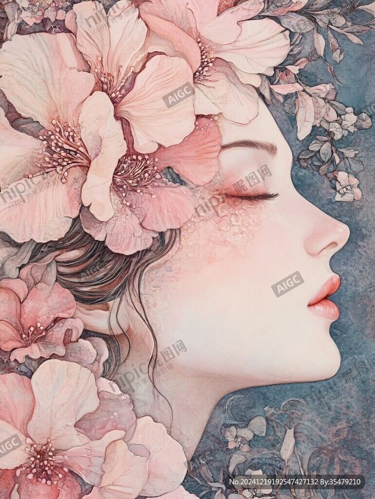 女性唯美装饰画