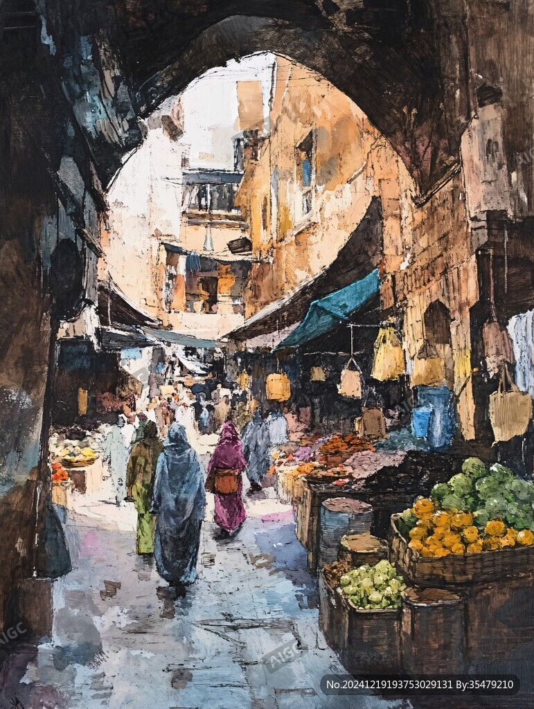 大巴扎插画