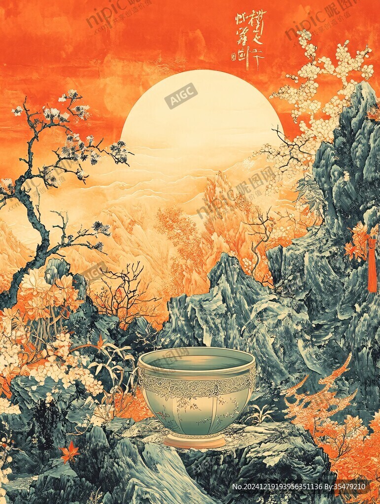 武夷岩茶插画