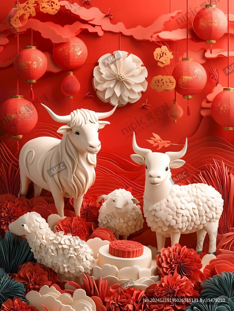 羊年剪纸