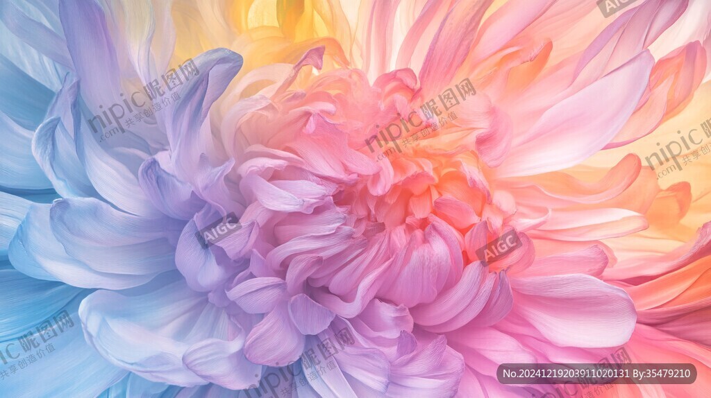 渐变风花朵
