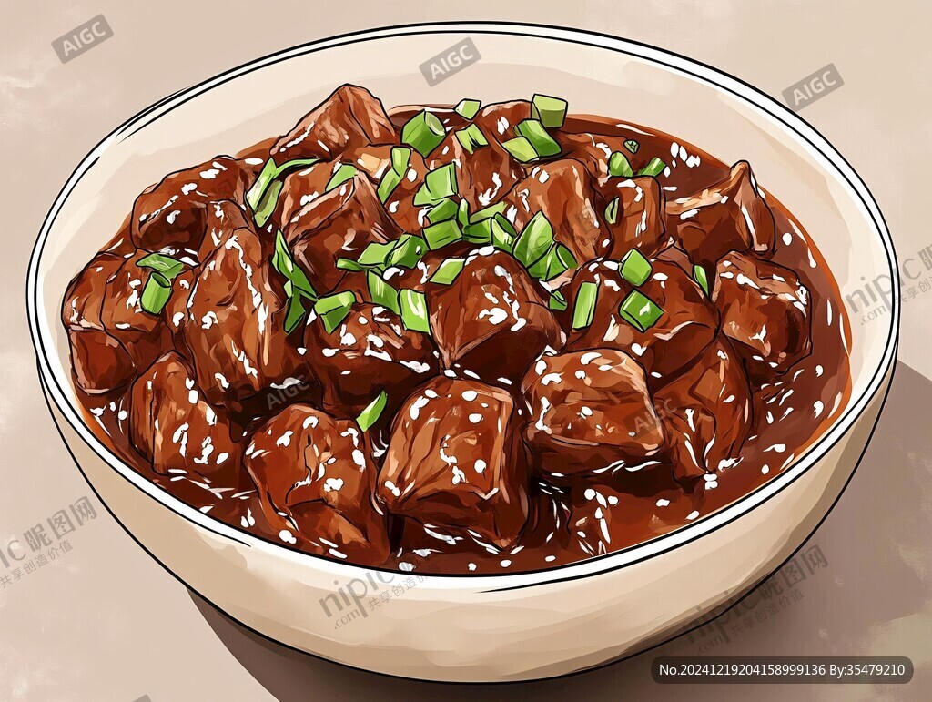 牛肉酱插画